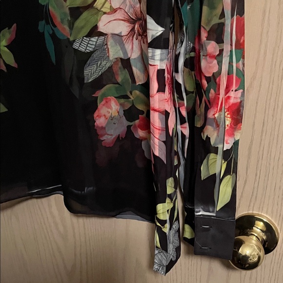 Guess Floral Blouse - Black and Pink - Picture 12 of 14